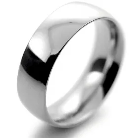 Court Traditional Heavy - 7mm Palladium Wedding Ring 